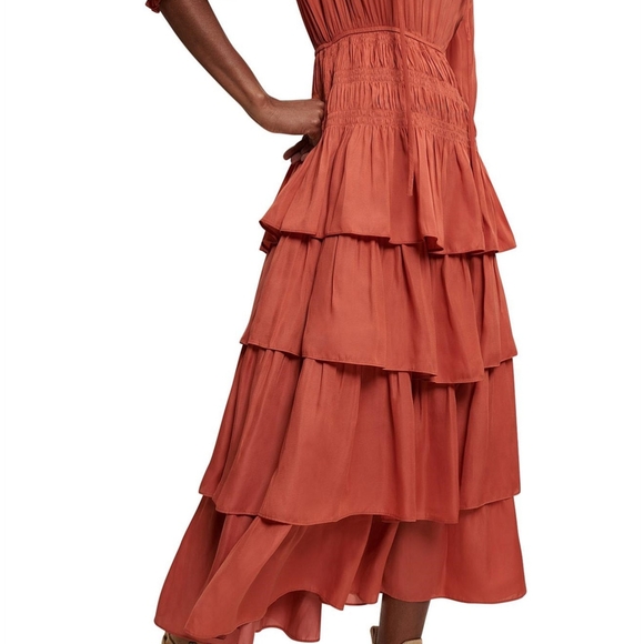 Maje Radjinette Elegant Tiered Dress - Picture 4 of 8